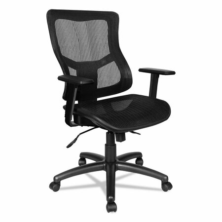 FINE-LINE ALE Elusion II Series Suspension Mesh Mid-Back Synchro with Seat Slide Chair, Black FI2483586